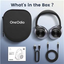 ONEODIO A10 Hybrid ANC Headphones, Black