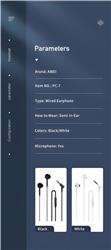 AWEI PC-7 Black Wired Earphones