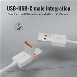 iCAN TC173 5 in 1 SD/TF/CF Card Reader with Lightning / USB-A / USB-C Interface(Open Box)