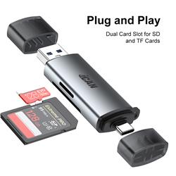 iCAN RSH-DK01 USB3.0 and Type C 3.0 Memory Card Reader for SD+TF