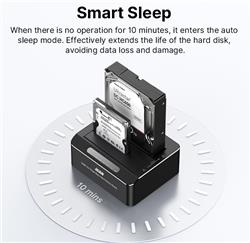 iCAN RSH-DS01 USB 3.0 Dual Bay SATA Hard Drive Dock for 2.5" and 3.5" SSD/HDD