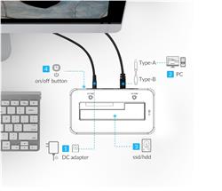 ORICO 6619US3 USB3.0 (5Gbp/s) Docking station for 2.5" & 3.5" HDD&SSD(Open Box)