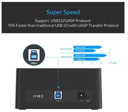 ORICO 6619US3 USB3.0 (5Gbp/s) Docking station for 2.5" & 3.5" HDD&SSD(Open Box)