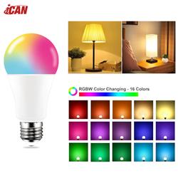 iCAN Smart Light Bulbs, A19 E26 RGBCW Color Changing LED Light Bulb.