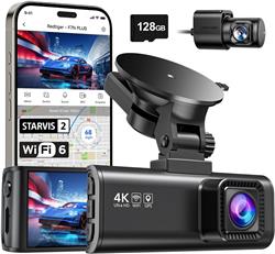 REDTIGER Dash Cam Avant Arrière, 4K/1080 Full HD Dash Camera pour voit