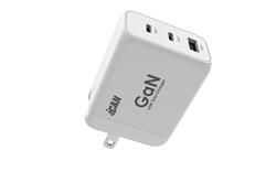 iCAN 65W 3-Port GaN PD Charger, 2xUSB-C & 1xUSB-A(Open Box)