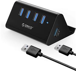 Orico 4-Port USB 3.0 Hub with Phone/Tablet Stand and 100m Cable(Open Box)