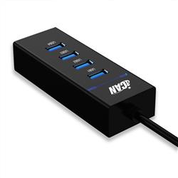 iCAN 4-Port USB 3.0 Hub, 5Gbps Transmission Speed with 30cm Cable