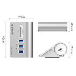 ORICO 3-Port USB 3.2 Type-A Hub, SD Card Reader with 50cm Cable