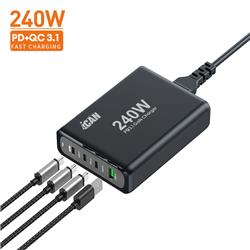 iCAN 240W 4-Port GaN PD Gaming Laptop Charger(Open Box)