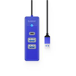 ORICO 3-Port USB-A*2 & Type-C*1 Hub with 15cm Cable, USB-A Input, Blue