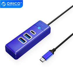 ORICO 3-Port USB-A*2 & Type-C*1 Hub with 15cm Cable, USB-C Input, Blue