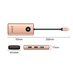 ORICO 5-in-1 Type-C 60W 5Gbps Multifunction Docking Station, Rose Gold