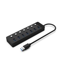 iCAN 7-Port USB 3.0 Hub with LED Individual Power Switches(Open Box)