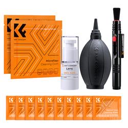 K&F Concept SKU.1918 15-in-1 Cleaning Kit (2 Pieces Vacuum Cleaning Cloth, Cleaning Pen, Silicone Air Blower, 10 Pieces Wet Wip