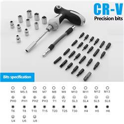 King'sdun KS-840020 36-in-1 T Type Ratchet Screwdriver Set.(Open Box)