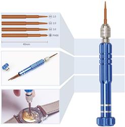 King'sdun KS-870208 Kit d'outils de réparation de montres 208 pièces, noir avec bleu.