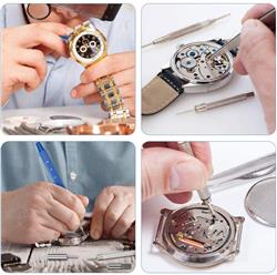 King'sdun KS-870208 Kit d'outils de réparation de montres 208 pièces, noir avec bleu.
