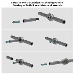 Ensemble de tournevis UF-TOOLS 42 en 1, étui de rangement portable.