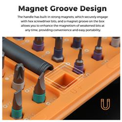 Ensemble de tournevis UF-TOOLS 42 en 1, étui de rangement portable.