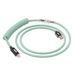 iCAN Coiled Keyboard Cable, USB-A to USB Type-C, 1.5m (5ft), Turquoise