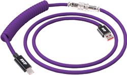 iCAN Type-A Male to Type-C Male Keyboard Cable, Purple, 5ft