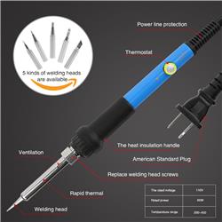 Ensemble de fer à souder King'sdun de 13 pièces, norme américaine 110 V.