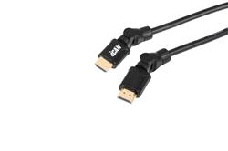 iCAN HDMI Cable 30AWG, 360° Swivel Connectors, 4K@60Hz, Gold Plated M/M - 6 Feet