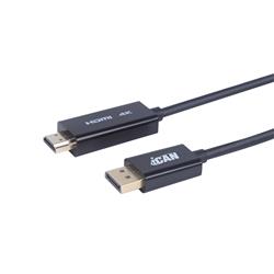 iCAN DisplayPort to HDMI Cable, 4K@60Hz, M/M, Gold Plated, 3FT