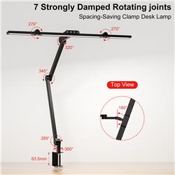 iCAN LED Clamp Desk Lamp with RGB Color Changing, Music Sync.