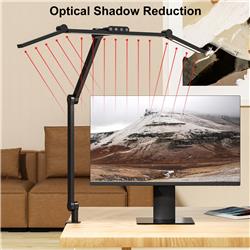 iCAN LED Clamp Desk Lamp with RGB Color Changing, Music Sync.