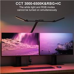 iCAN LED Clamp Desk Lamp with RGB Color Changing, Music Sync.