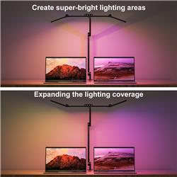 iCAN LED Clamp Desk Lamp with RGB Color Changing, Music Sync.
