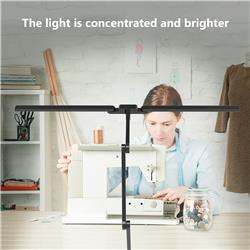 iCAN LED Clamp Desk Lamp for Home and Office, Dimmable.