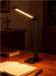 Lampe de bureau LED iCAN avec chargeur sans fil, lampes de bureau pour le bureau à domicile.(Open Box)