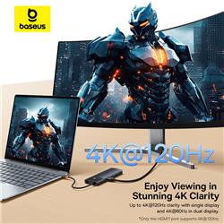 Station d'accueil USB-C 10-en-1 Baseus BS-OH083B à double affichage MS