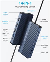 ACASIS 14-in-1 USB-C Triple Display MST Docking Station