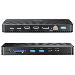 UNITEK 15-in-1 MST 8K 10Gbps 100W Docking Station for Triple Displays