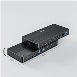 UNITEK 15-in-1 MST 8K 10Gbps 100W Docking Station for Triple Displays