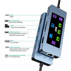iCAN Station d'accueil 9-en-1 100 W Type-C 4K