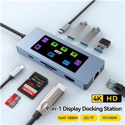 iCAN Station d'accueil 9-en-1 100 W Type-C 4K