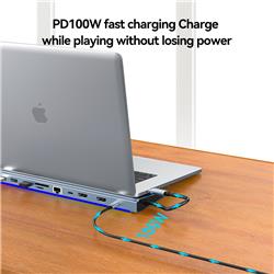 iCAN Station d'accueil 12-en-1 USB-C 3.1 double HDMI 4K