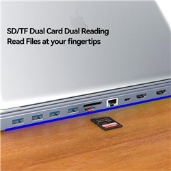 iCAN Station d'accueil 12-en-1 USB-C 3.1 double HDMI 4K