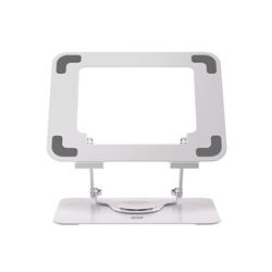 iCAN H26 Laptop and Tablet Ergonomic Stand, Height & Angle Adjustable and Rotatable, White.(Open Box)