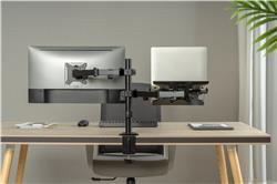 Brateck Support 2-en-1 réglable à double bras pour écran et ordinateur portable