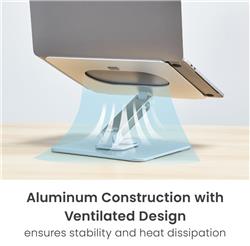 Support ergonomique pour tablette et ordinateur portable ICAN avec base rotative à 360°