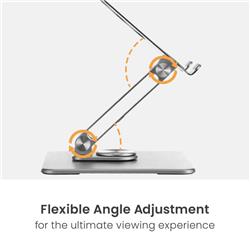 Support ergonomique pour tablette et ordinateur portable ICAN avec base rotative à 360°