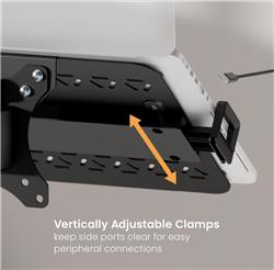 Support universel pour ordinateur portable ICAN pour bras d'écran | Tailles d'ordinateurs portables de 12 à 18 pouces