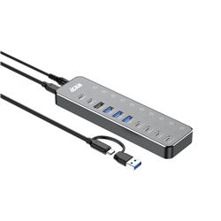iCAN Hub USB 3.2 10-en-1 10 Gbit/s avec adaptateur secteur 60 W