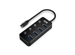 iCAN 4-Port USB-C Hub with Individual On/Off Power Switches